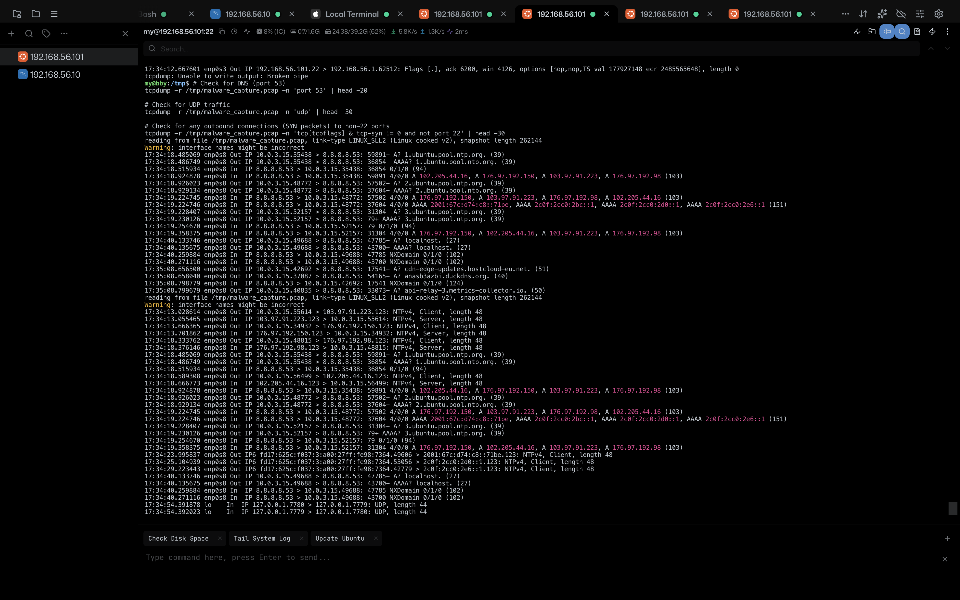 Captured C2 DNS Queries